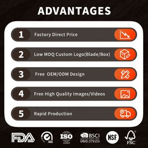 Set di 3 Coltelli da Cucina Giapponesi con Manici in Legno di Ebano Africano Ottagonale - Product Image 6