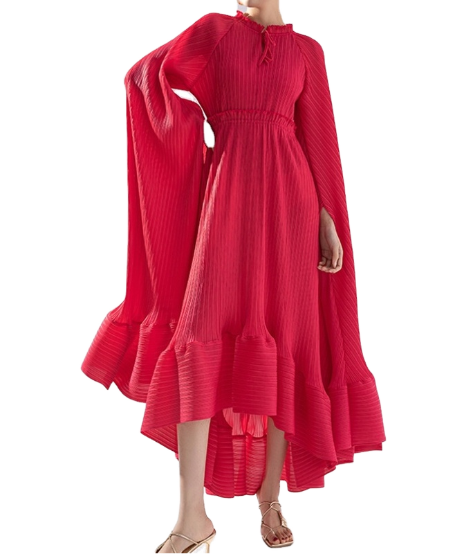 slim fit dress slacks Women Elegant Pleated Tight-Fitting A-Line Dress main image 1