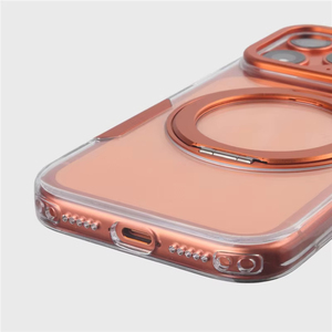 Funda Magnética Transparente de Lujo para iPhone 17 16 Pro Max con Anillo Metálico de 360°, Carga Inalámbrica, Delgada, Resistente a Impactos y Rígida - Product Image 6