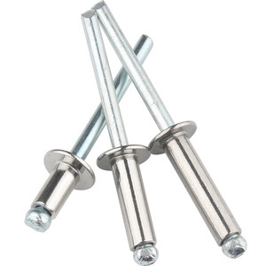 Rivets à tête plate galvanisés de haute qualité SS 304 solides ronds toutes les tailles <span class=keywords><strong>Pop</strong></span> aluminium Double rivets à noyau ouvert grand <span class=keywords><strong>Rivet</strong></span> à tête plate - Product Image 2