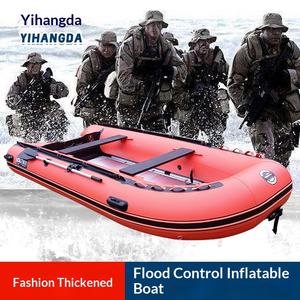 Yihangda Çevre Koruma PVC Kauçuk Bot Sel Kontrolü Alüminyum Alaşımlı Tabanlı Kayak Balıkçı Botu <span class=keywords><strong>3</strong></span>+ Gaz Hazneli Kürek - Product Image 2