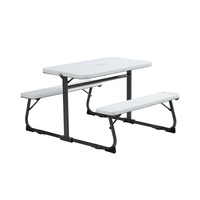 Table et banc pliants rectangulaires pour cantine scolaire