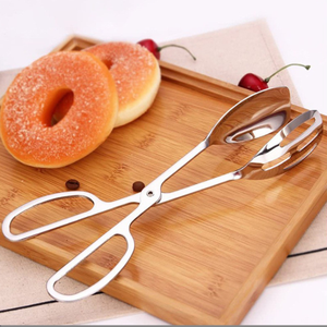 DFT56-Pinzas de acero inoxidable para parrilla al aire libre, herramientas personalizadas para hornear en casa, para pan y carne, SUS430 - Product Image 4