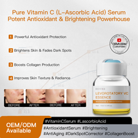 Fabrication ODM en usine, 10 ml de vitamine C pour le visage et le corps, anti-âge, éclaircissant, acide hyaluronique, acide L-ascorbique, éclaircissant pour tous types de peau