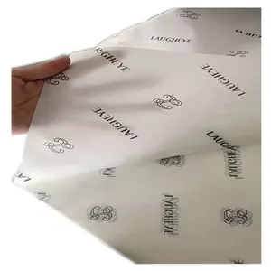 저렴한 17gsm 얇은 종이 실크 종이 로고 사용자 정의 선물 흰색 포장지