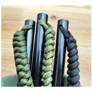 <span class=keywords><strong>Cuerda</strong></span> Paracord Mango hecho a mano Arrancador de fuego Flint Encendedor de supervivencia de emergencia - Product Image 1