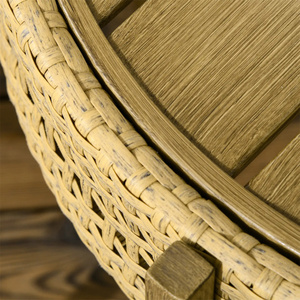 DB Brown PE Wicker Juego de mesa auxiliar para patio Colección de muebles de exterior con estilo - Product Image 6