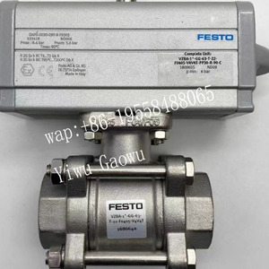 Válvula de Bola Original Festos VZBA-1/4"-WW-63-T-22-F0304-V4V4T, Extremos para Soldar, PN63, Acero Inoxidable 1.4408, Número de Pieza 1686656 - Product Image 4