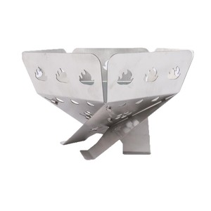 Folding <b>Fire</b> <b>Pit</b> Stainless Steel <b>Portable</b> Outdoor Firewood Grill Modern Design For Camping Barbecue - Product Image 5