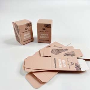 Boîte en papier cosmétique personnalisée, boîte d'emballage pour éponge de maquillage, boîte cadeau pliable en papier pour emballage d'éponge de maquillage - Product Image 6