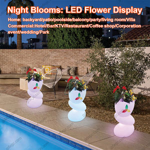 Vaso per <span class=keywords><strong>Fiori</strong></span> Luminoso a LED per Hotel e <span class=keywords><strong>Villa</strong></span>, Vasi in Plastica Illuminati Ricaricabili con Luci LED - Product Image 3