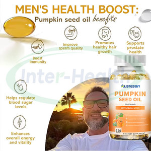 Ausreson Halal orgánico vitamina E aceite de semilla de calabaza Softgel 1000mg suplemento para el crecimiento del cabello aceite de semilla de calabaza Softgel - Product Image 3