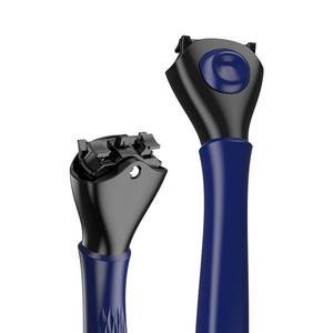 Rasoir en plastique en caoutchouc souple à bas prix Manche droit Rasoir à 5 lames pour hommes - Product Image 2