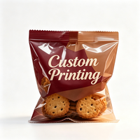 Sacs d'emballage personnalisés pour biscuits et snacks avec fenêtre, thermoscellables et givrés, pour emballage de biscuits imprimés avec logo