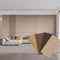 Panneau mural en PVC imitation bois de charbon de bambou, imperméable, ignifuge et résistant à l'abrasion pour salon