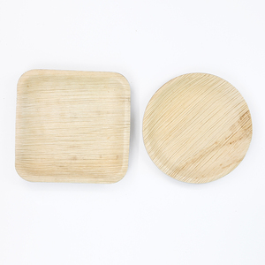 Proveedor Chino, Platos Desechables de Hoja de Palma Redondos y Rectangulares con Logotipo Personalizado, Vajilla para Fiestas y Bodas - Product Image 1