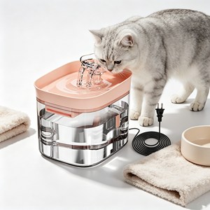 Private Label Ultra Quiet Pet Water Fountain Washable Stainless Steel Cat Drinking Bowl - Product Image 1