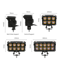 Phare auxiliaire de moto à lentille 6 8 10 avec revêtement bleu, feu antibrouillard, lampe de conduite électrique pour voiture, 4x4, tout-terrain, SUV, VTT, camion