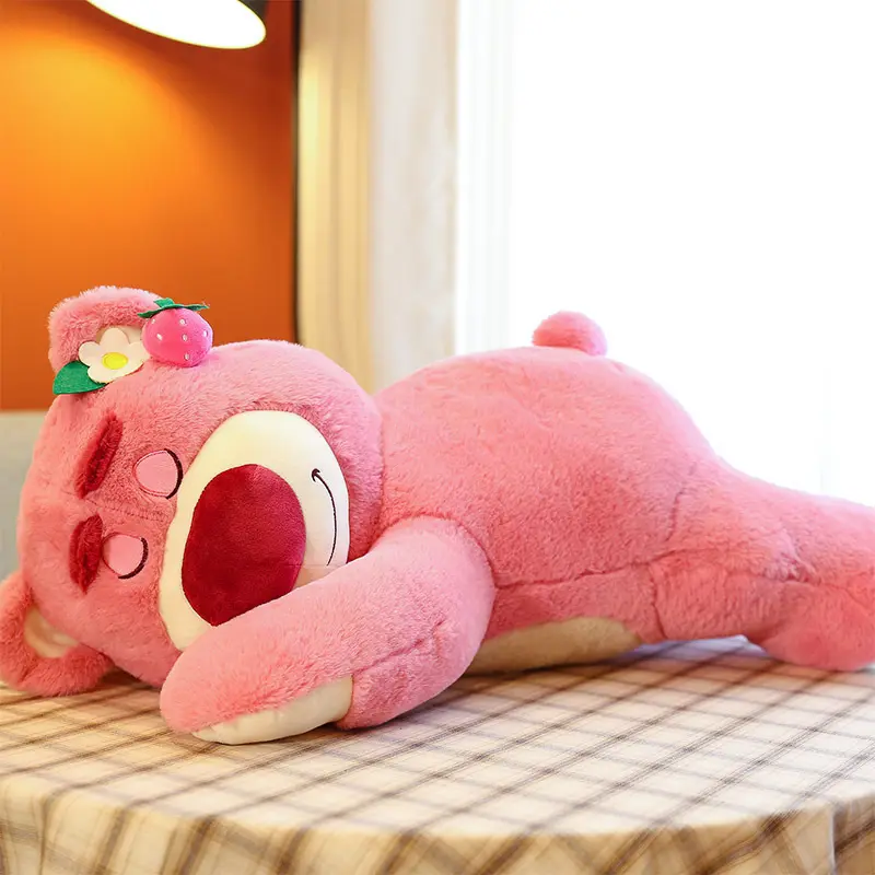 Cartoon Movie Star Strawberry Bear Stuffed Animal Pink Bear Strawberry Plush Toy Stuffed Super Soft Children Doll Children Gift