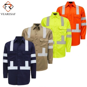 Prenda de Alta Visibilidad para Soldadores y Montadores, 6.5OZ, con Cinta Reflectante, Resistente al Fuego, Camisas de Alta Visibilidad - Product Image 4