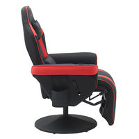 Chaise de jeu inclinable en cuir confortable de haute qualité, chaise de bureau pour jeux vidéo réglable avec porte-gobelet et poche latérale