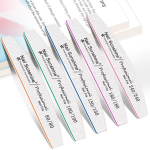 SunelPort Lima <span class=keywords><strong>de</strong></span> Uñas <span class=keywords><strong>de</strong></span> Esponja Eva <span class=keywords><strong>de</strong></span> Doble Cara, Grano Fino, Multifacética, Herramienta Auxiliar <span class=keywords><strong>de</strong></span> Manicura para Principiantes, Forma <span class=keywords><strong>de</strong></span> Media Luna y Diamante - Product Image 1