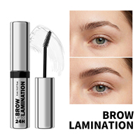 Gel Fixateur Sourcils Tube Argenté Effet Lamination Imperméable Longue Durée Gel Coiffant Sourcils Fixation Forte Anti-Écaillage