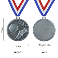 Médailles de football personnalisées en gros pour les événements sportifs, promotion, souvenir, jeux de football américain, médaille en métal pour l'école, médailles de football