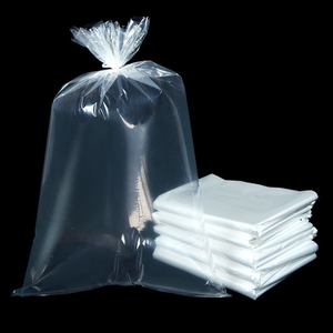 Poli sacchetti di plastica trasparente LDPE fondo aperto piatto resistente grande stampa piatta pacchetto alimentare sacchetto di rete termosaldatura accetta - Product Image 2