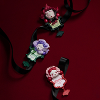 Pour les collectionneurs : Aimant de réfrigérateur en PVC SKULLPANDA Petals Four Acts Series – Jouet tendance, boîte mystère, décoration périphérique de collection