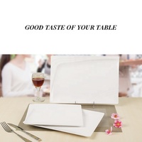 Vaisselle de restaurant commercial Plaque de chargeur de mélamine rectangulaire blanche vierge de 12 pouces