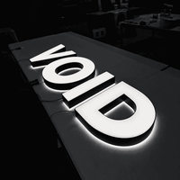 Lettres en relief 3D personnalisées à LED avec éclairage frontal, logo en acrylique pour intérieur, enseigne pour la réception de bureau, mur de marque