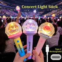Barra de Luz LED de Plástico Personalizada con Diamantes Kpop, 15 Colores Cambiantes, Portátil, Control Remoto 2.4G, Logotipo OEM, Conciertos, Reuniones de Fans, Ídolos