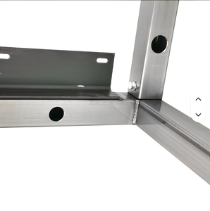 Structure de table carrée en acier gris, robuste, pour atelier industriel, en métal enduit durable - Product Image 4