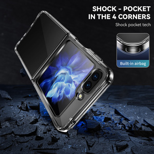 <span class=keywords><strong>Pour</strong></span> <span class=keywords><strong>Samsung</strong></span> Galaxy <span class=keywords><strong>Z</strong></span> <span class=keywords><strong>Flip</strong></span> 5 <span class=keywords><strong>4</strong></span> 3 Clear Slim <span class=keywords><strong>4</strong></span> Corner Built-in Airbags Couverture antichoc <span class=keywords><strong>Protection</strong></span> complète Pliant Dur PC Phone Case - Product Image 6