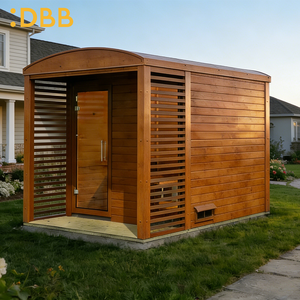 Sauna Infrarroja Clásica Cuadrada para Exteriores, Sauna Interior para 3-4 Personas, Sauna de Cedro Natural - Product Image 4