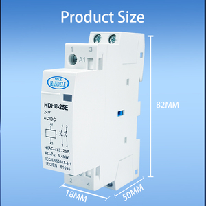 Contacteur miniature HANDELE HDH8-25E 2 pôles 25A/20A/16A 230V Tension de commande Monophasé 50/60Hz AC/DC Montage sur rail DIN - Product Image 2