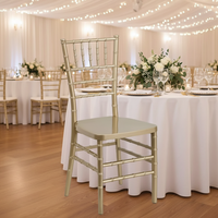 Chaise Chiavari en métal durable, empilable et écologique, idéale pour les mariages, les hôtels et les banquets – Échantillon gratuit, vente chaude