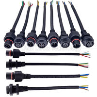 Câble d'extension d'alimentation étanche en cuivre mâle-femelle 2-8 broches pour connecteur LED, classé IP67/IP68 pour bande LED extérieure, camion, bateau