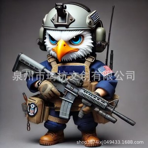 Figura de Soldado Águila de Resina, Figura de Acción Militar con Pistola, Coleccionable Decorativo para Exhibición en el Hogar - Product Image 2