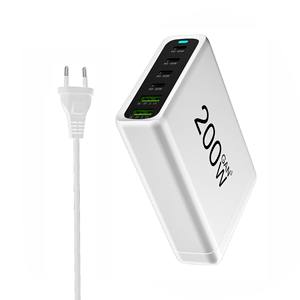Produit de vendeur chaud sur <span class=keywords><strong>Amazon</strong></span> GaN <span class=keywords><strong>chargeur</strong></span> 200W USB C <span class=keywords><strong>chargeur</strong></span> mural Station PD charge rapide pour iPhone <span class=keywords><strong>Samsung</strong></span> Xiaomi pour le meilleur - Product Image 3