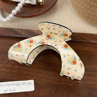 Pince à cheveux Yuxi personnalisée en acétate, motif floral vintage, pour femme, sensation haut de gamme, accessoires capillaires pour usage quotidien