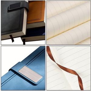 Libreta de Negocios Personalizada con Logotipo, A5, de Cuero PU, con Cierre Magnético, Placa Metálica, Diario de Reuniones, con Marcapáginas de Cinta, Regalo Corporativo - Product Image 3