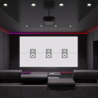 Écran de projection 200 pouces 8K tissé son acoustique Transparent écran de Projection à cadre fixe 1cm/6.5cm bordure pour Home cinéma