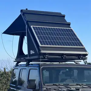 맞춤형 자동차 지붕 탑 텐트 알루미늄 ABS 하드 쉘 커버가있는 SUV 픽업 트레일러를위한 야외 접이식 캠핑 트럭 옥상 텐트