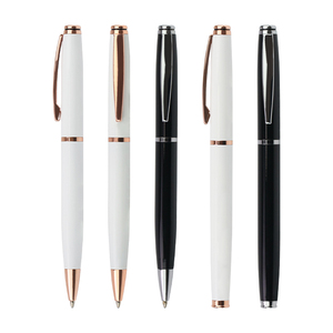 Premium gift rose gold metal pen advertising logo promotional metal pen set gift box