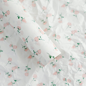 Custom Printed Floral <b>Tissue</b> <b>Paper</b> Gift Wrap Liner Eco-Friendly Art <b>Paper</b> 17gsm Uncoated Offset Printing - Product Image 1