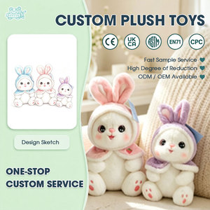 Prix d'usine – Mascotte lapin en peluche professionnelle avec logo personnalisé pour événements promotionnels et cadeaux de fête amusants - Product Image 1