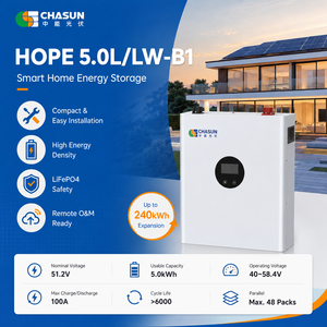 แบตเตอรี่ Growatt <span class=keywords><strong>HOPE</strong></span> 5.0L 5.0LW-B1 5kWh 51.2V LFP ไฮบริดแบบติดผนัง 100Ah สำหรับระบบกักเก็บพลังงานภายในบ้าน - Product Image 2