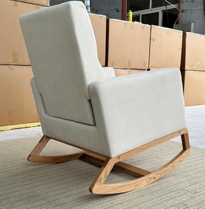 كرسي شراعي للحضانة بظهر طويل منجد بلكنة كرسي لغرفة المعيشة وغرفة النوم والمكتب مع مسند للذراع ووسادة - Product Image 2